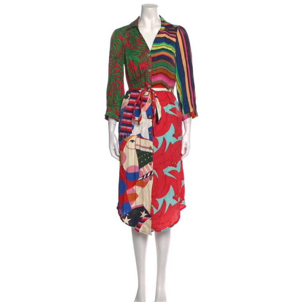 FARM RIO Printed Midi Length Dress XS